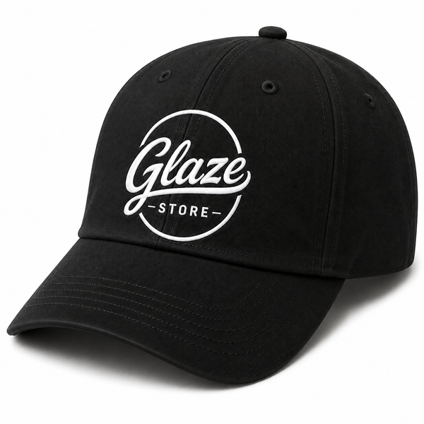Glaze Classic Adjustable Baseball Cap – Black