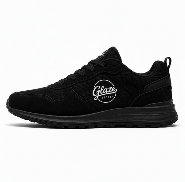 Glaze Urban All-Black Walking Sneakers