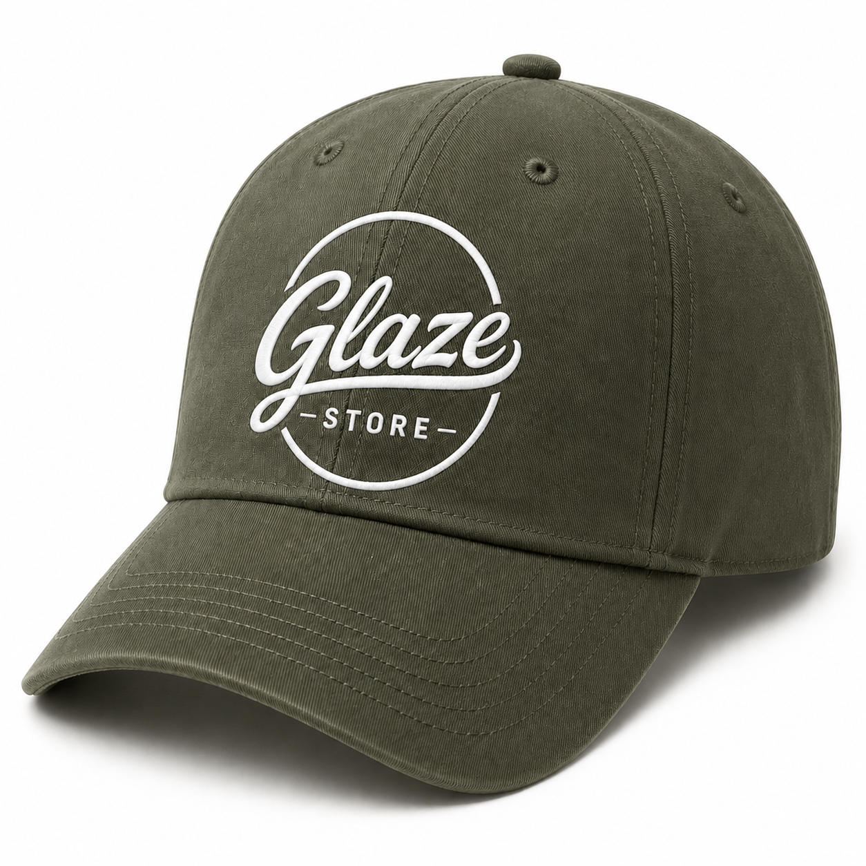 Glaze Classic Adjustable Baseball Cap – Olive Green