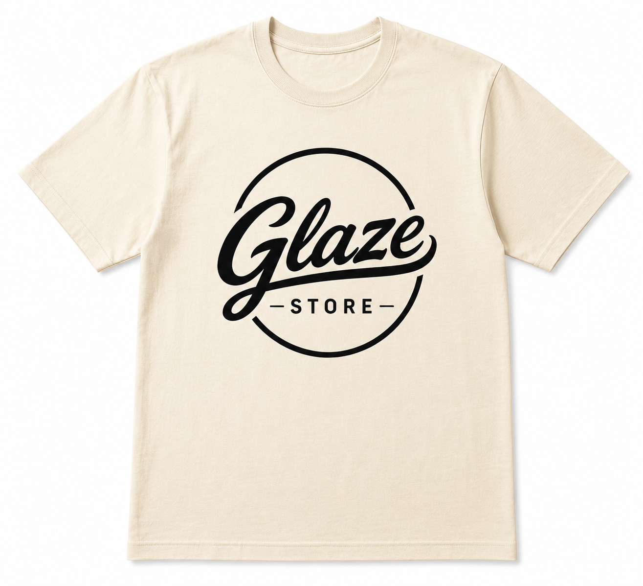 Glaze Premium Cotton Graphic T-Shirt – Cream White