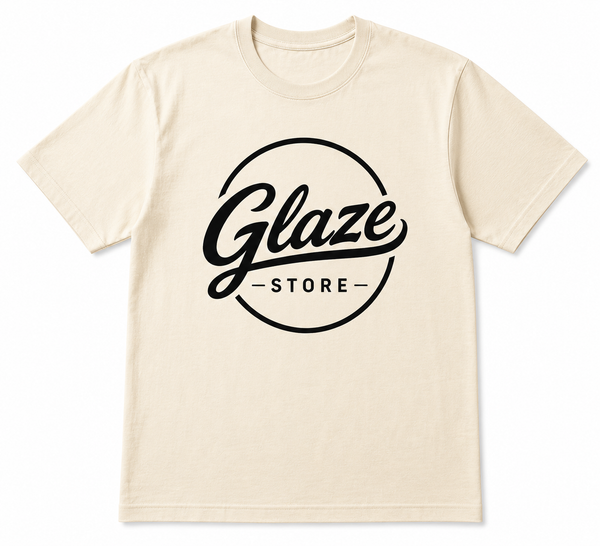 Glaze Premium Cotton Graphic T-Shirt – Cream White