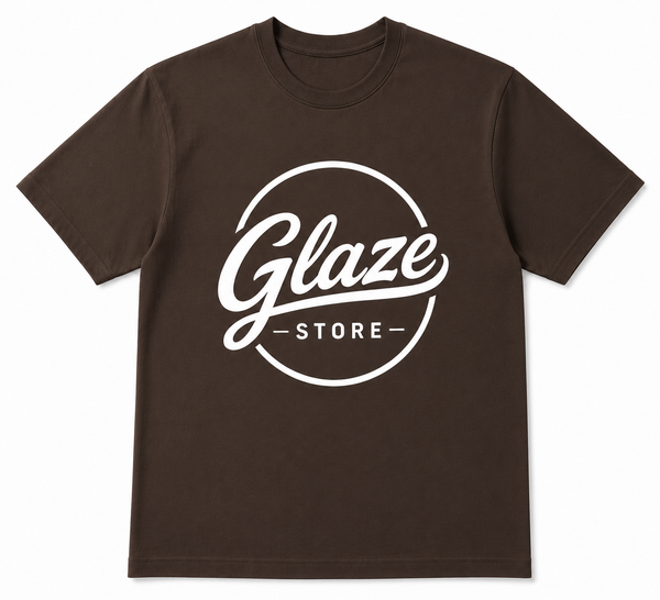 Glaze Premium Cotton Graphic T-Shirt – Chocolate Brown